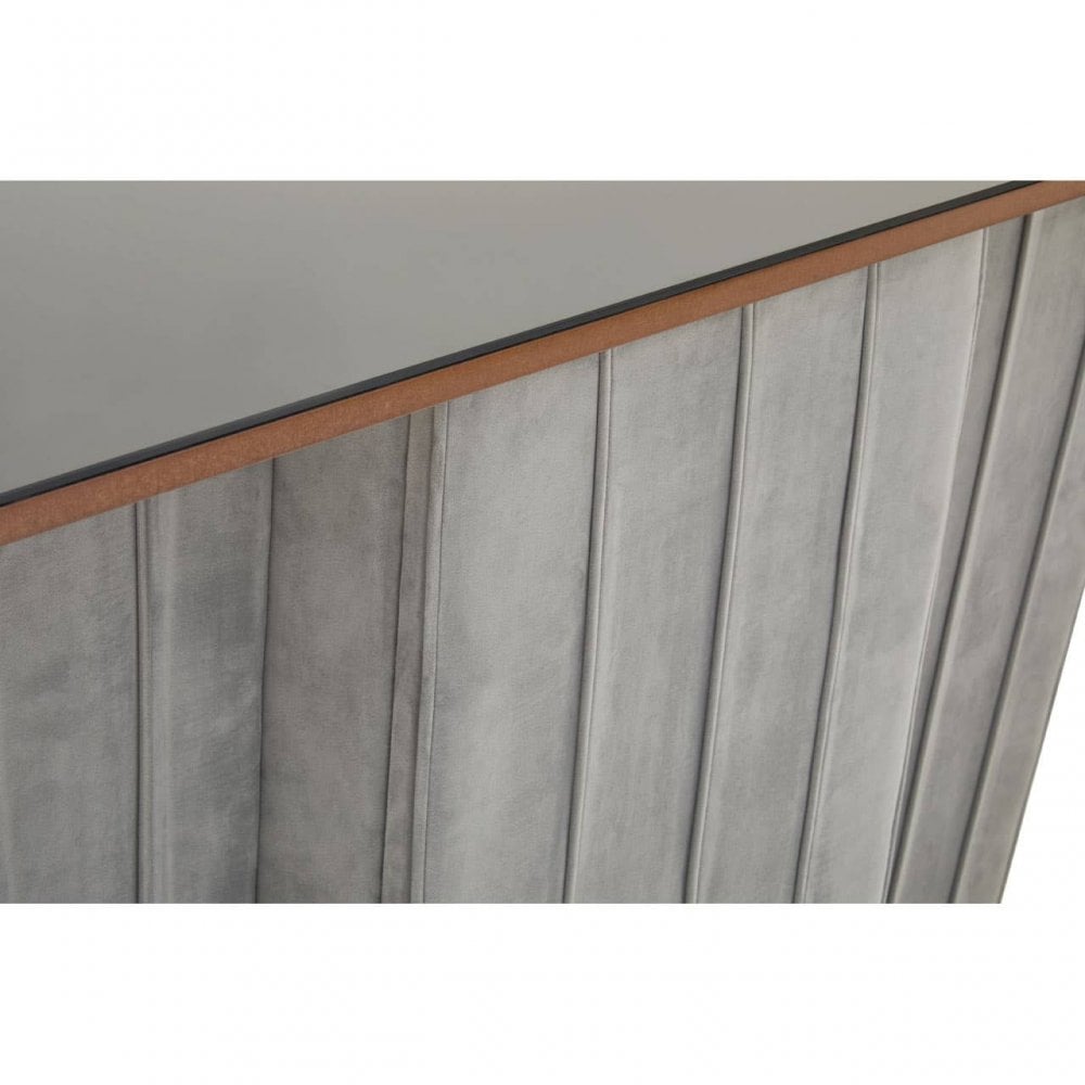 Westend Bar And Grey Velvet Stools Set