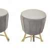 Westend Bar And Grey Velvet Stools Set