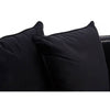 Westend 3 Seater Black Velvet Sofa