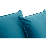 Westend 3 Seater Cyan Blue Velvet Sofa