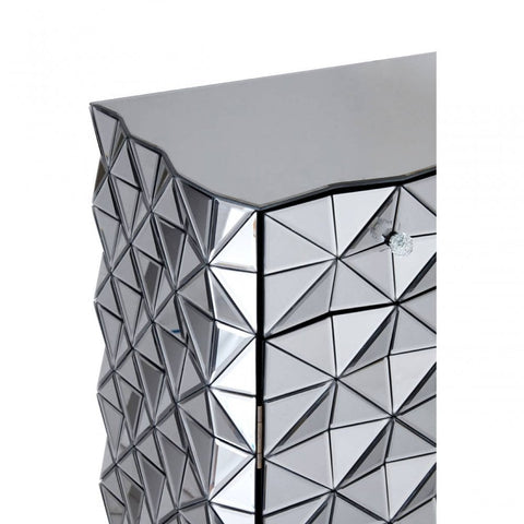 Westend Silver Finish Cabinet