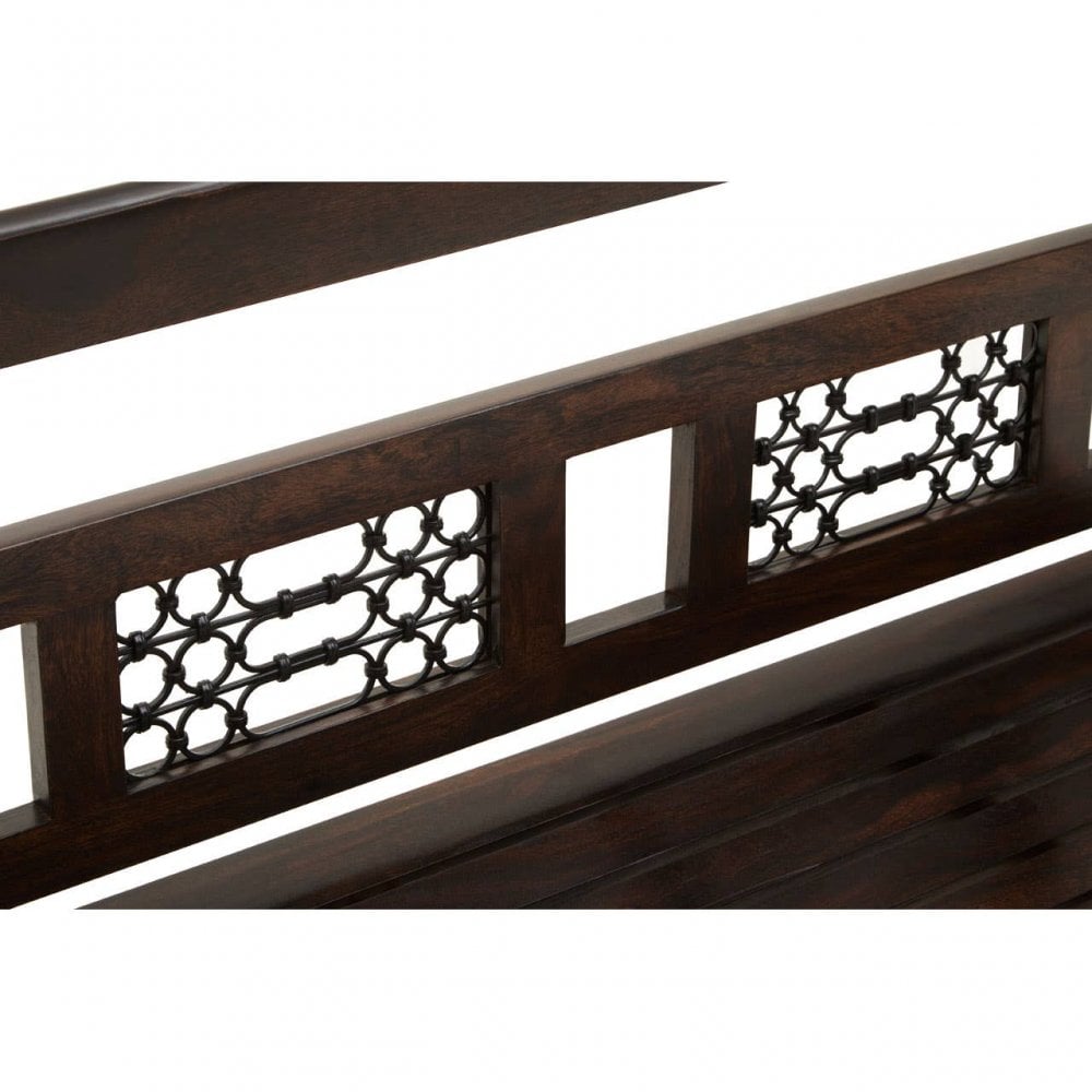 Westend Dark Sheesham Wood Bench