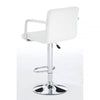 Nimbus White Leather Effect Bar Chair