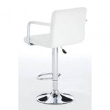 Nimbus White Leather Effect Bar Chair