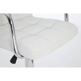 Nimbus White Leather Effect Bar Chair