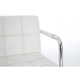 Nimbus White Leather Effect Bar Chair
