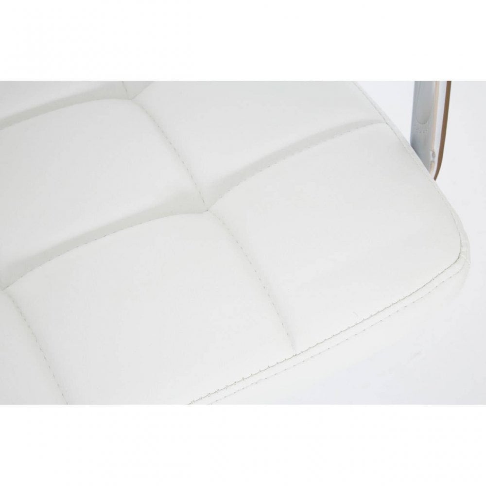 Nimbus White Leather Effect Bar Chair