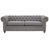 Helia Three Seat Grey Linen Sofa