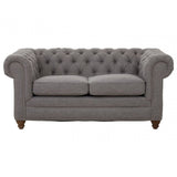 Helia Two Seat Grey Linen Sofa