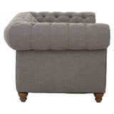 Helia Two Seat Grey Linen Sofa