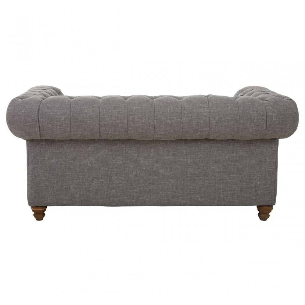 Helia Two Seat Grey Linen Sofa