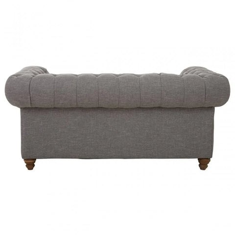 Helia Two Seat Grey Linen Sofa
