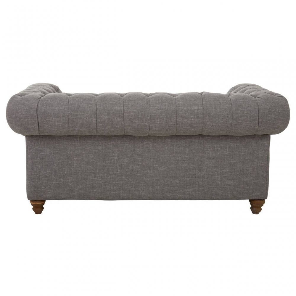 Helia Two Seat Grey Linen Sofa