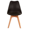 Nexus Black Chair With Cushion And Beech Wood Legs