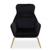Nexus Black Velvet Armchair
