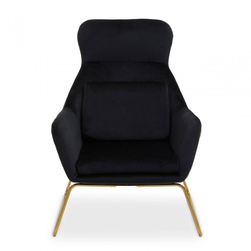 Nexus Black Velvet Armchair