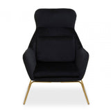 Nexus Black Velvet Armchair