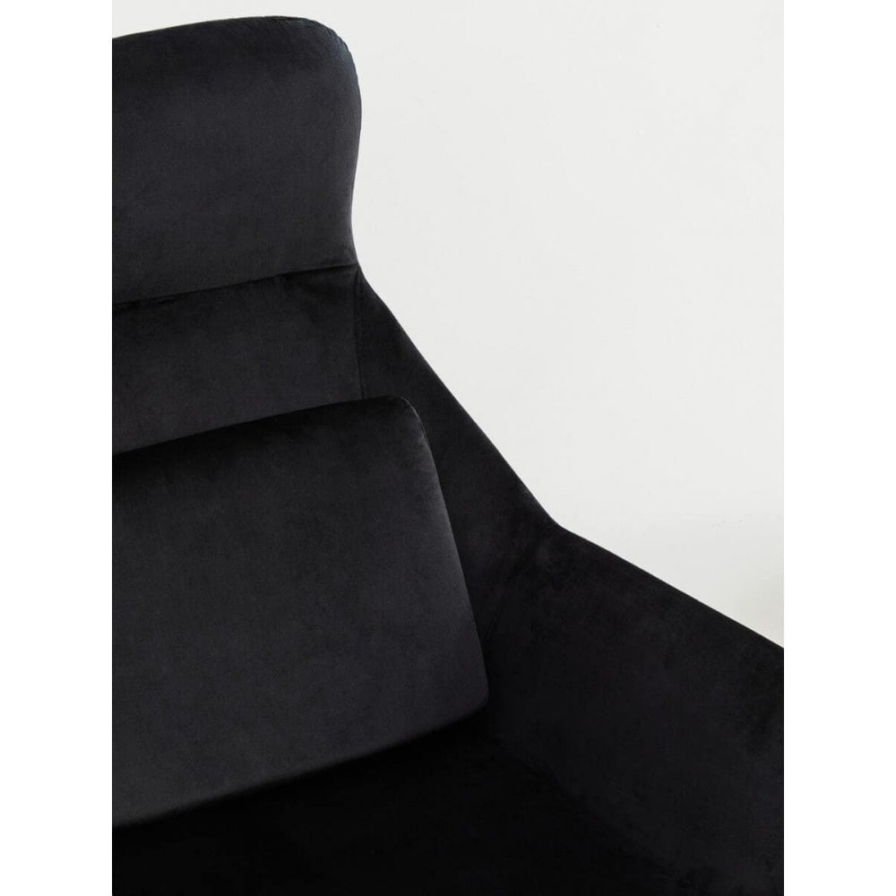 Nexus Black Velvet Armchair