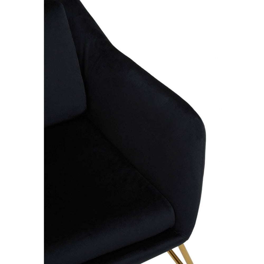 Nexus Black Velvet Armchair