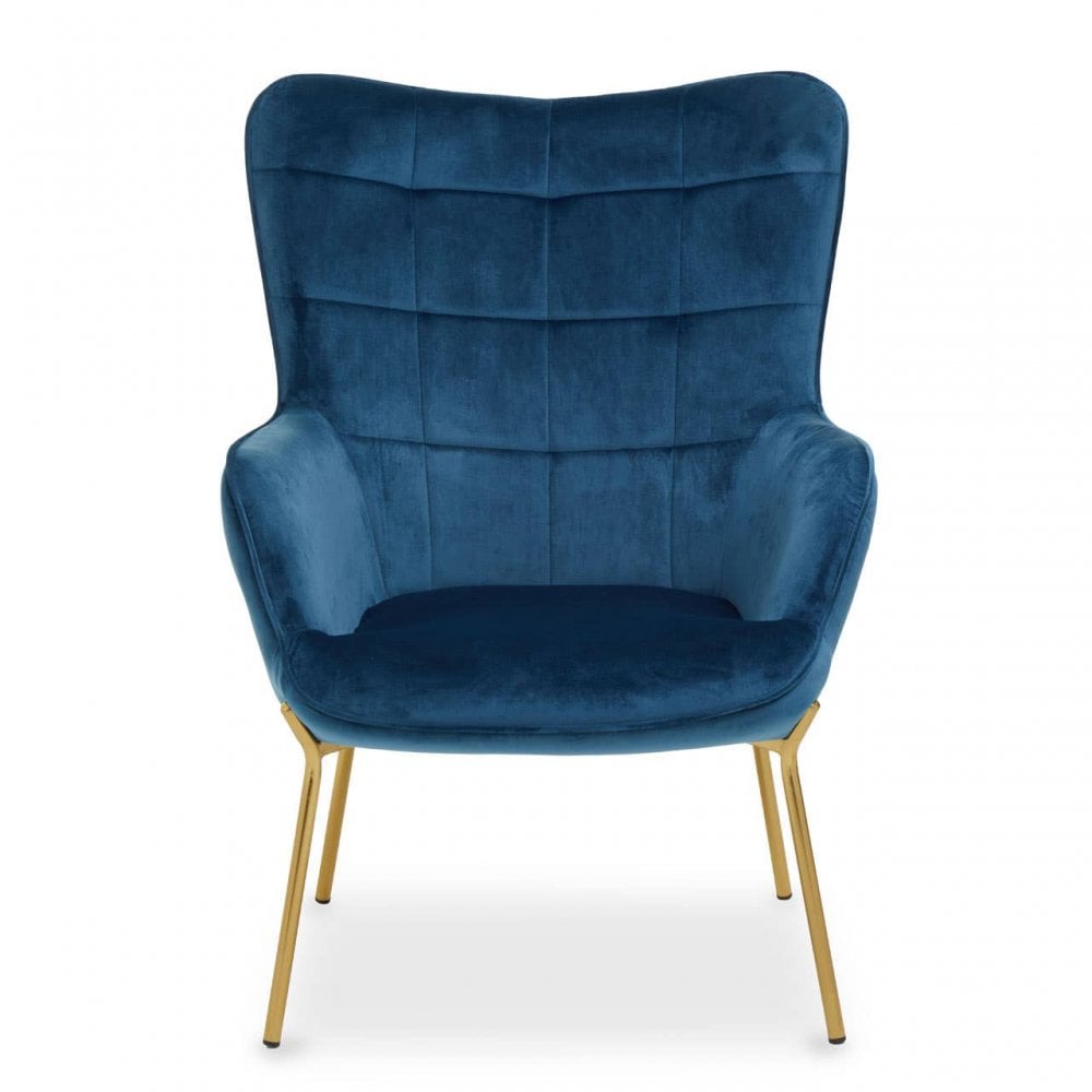 Nexus Blue Velvet Chair