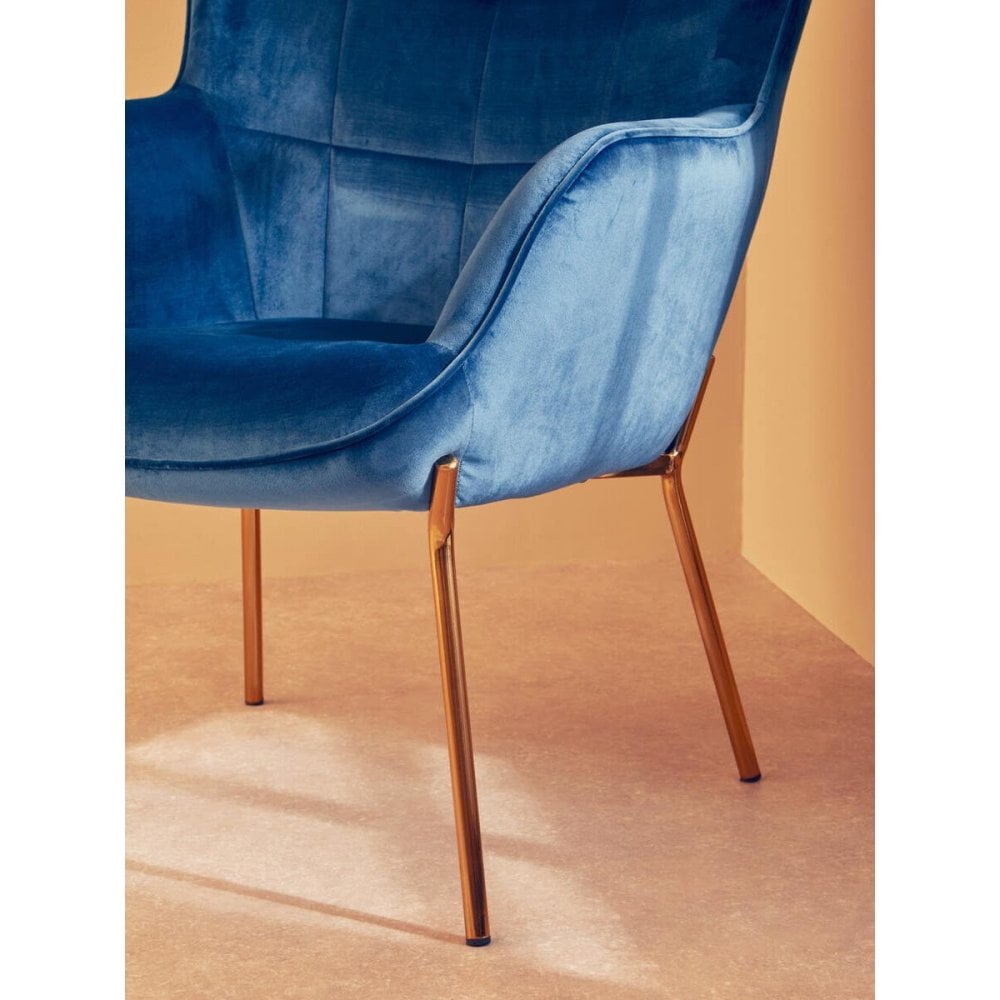 Nexus Blue Velvet Chair