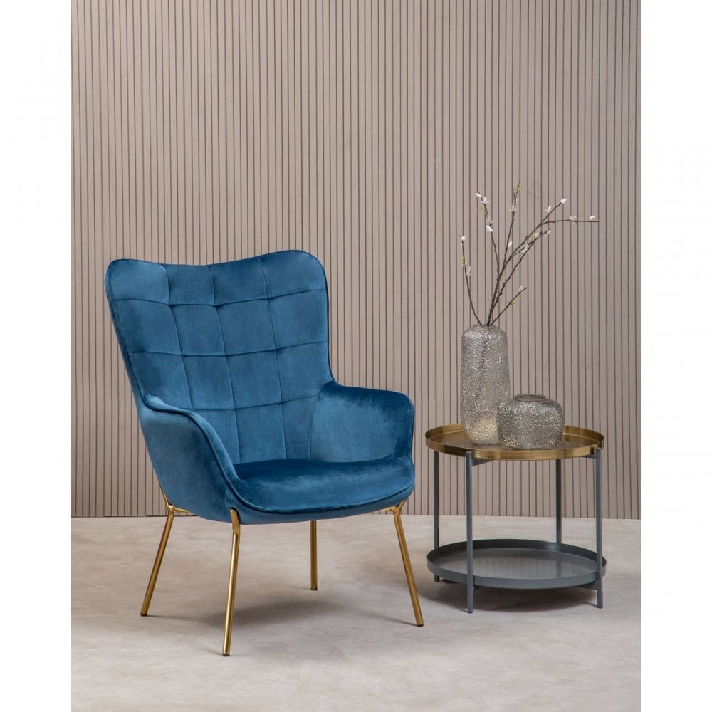 Nexus Blue Velvet Chair