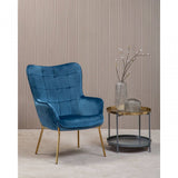 Nexus Blue Velvet Chair