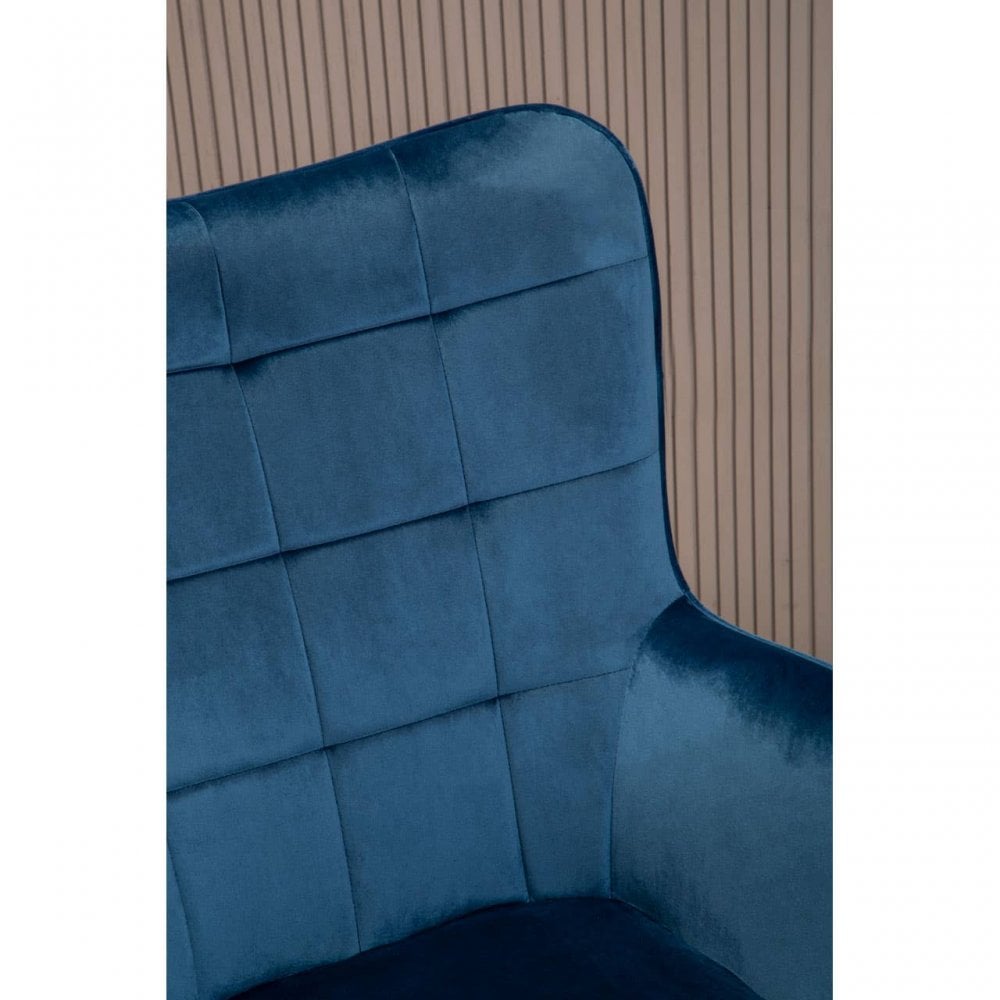Nexus Blue Velvet Chair