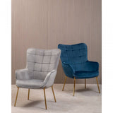 Nexus Blue Velvet Chair