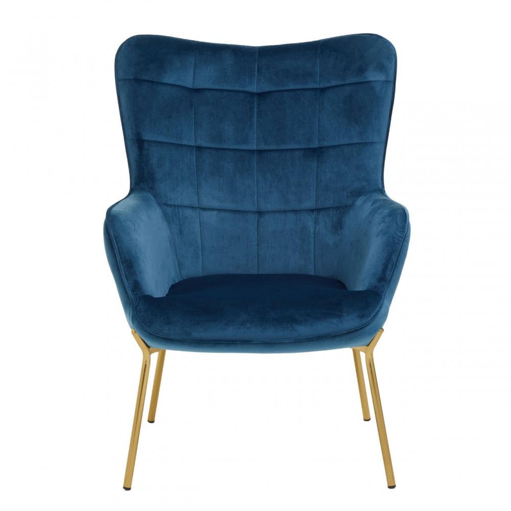 Nexus Blue Velvet Chair