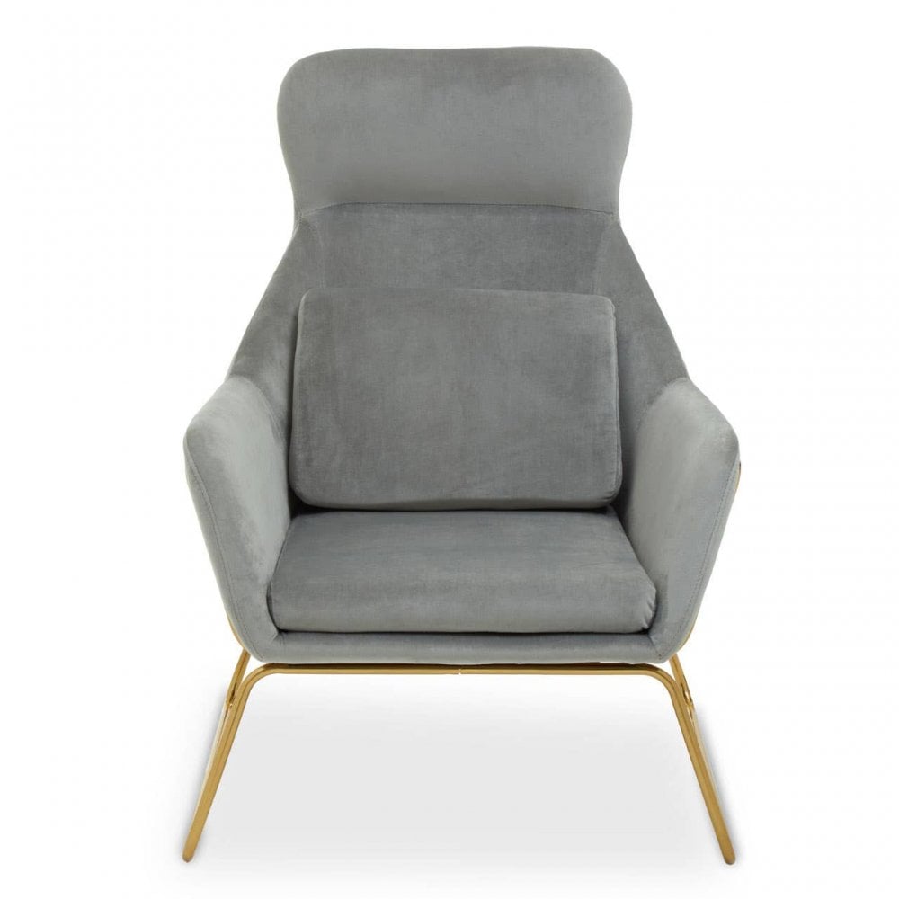 Nexus Grey Velvet Armchair