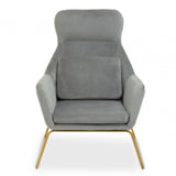 Nexus Grey Velvet Armchair