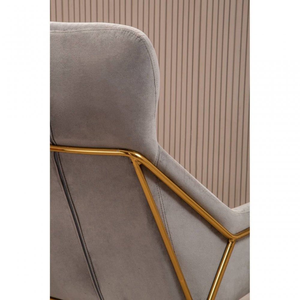 Nexus Grey Velvet Armchair