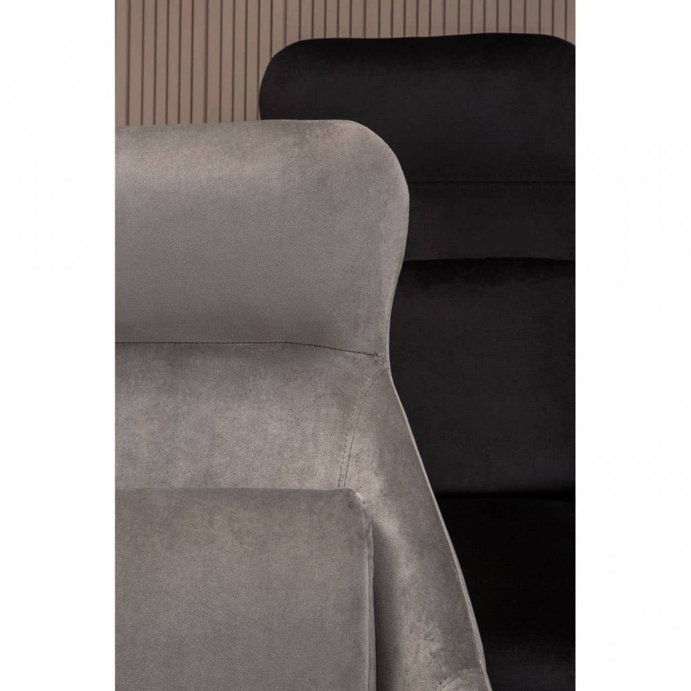Nexus Grey Velvet Armchair