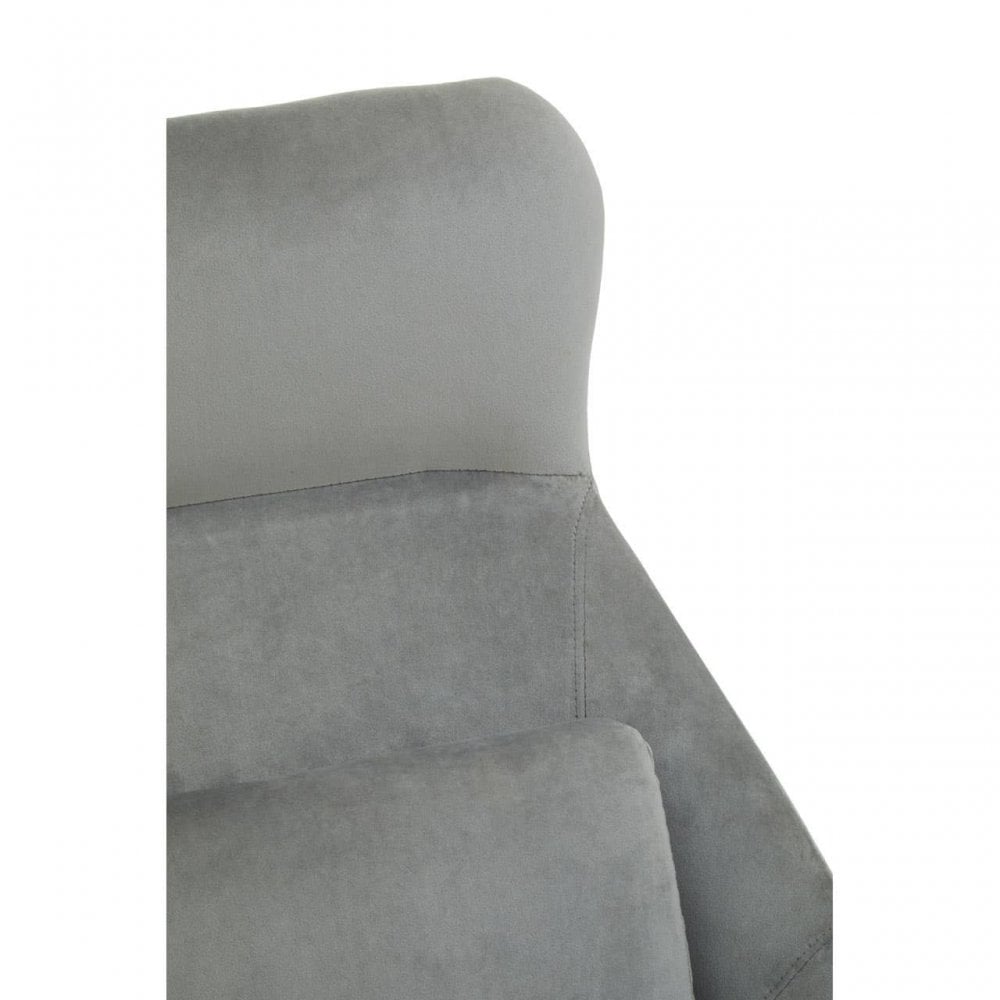Nexus Grey Velvet Armchair