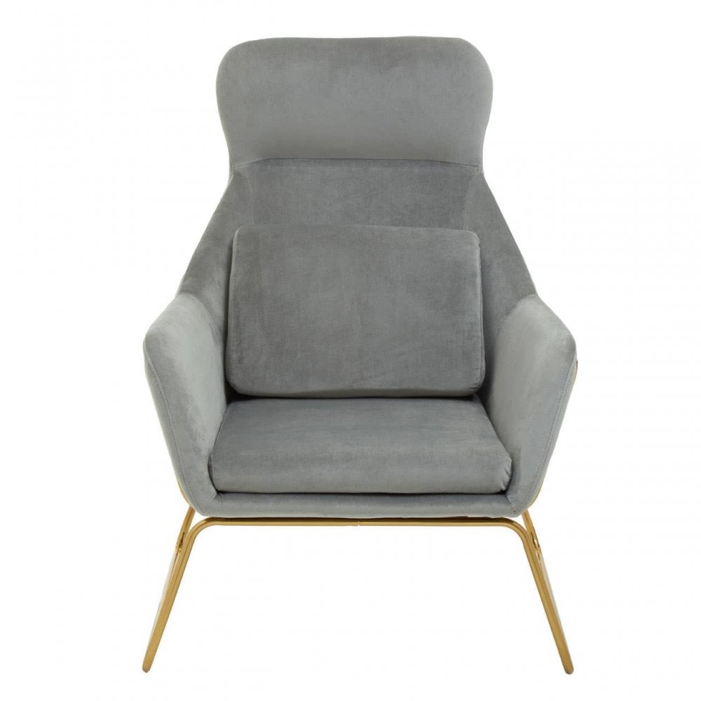 Nexus Grey Velvet Armchair