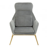 Nexus Grey Velvet Armchair