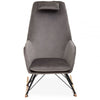 Nexus Grey Velvet Rocking Chair