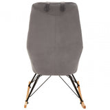Nexus Grey Velvet Rocking Chair