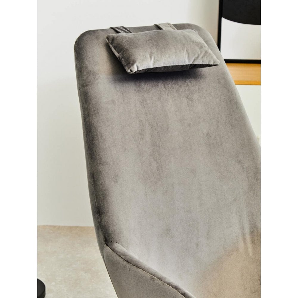 Nexus Grey Velvet Rocking Chair