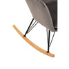 Nexus Grey Velvet Rocking Chair