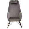Nexus Grey Velvet Rocking Chair