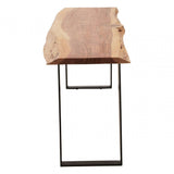 Valora Acacia Wood And Looped Iron Base Bench