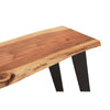 Valora Acacia Wood And Looped Iron Base Bench