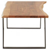Valora Acacia Wood And Looped Iron Base Coffee Table