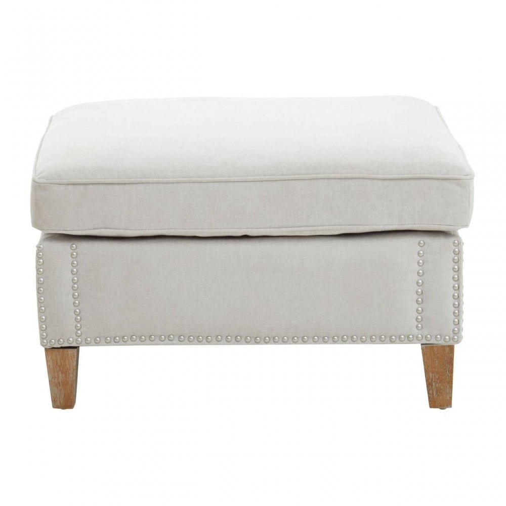Solace Grey Fabric Footstool