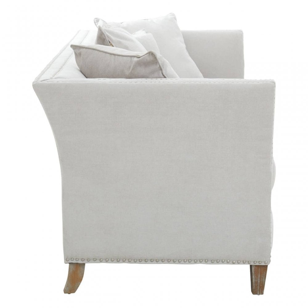 Solace Three Seat Grey Fabric Sofa