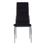 Onyx Black Velvet High Back Dining Chair