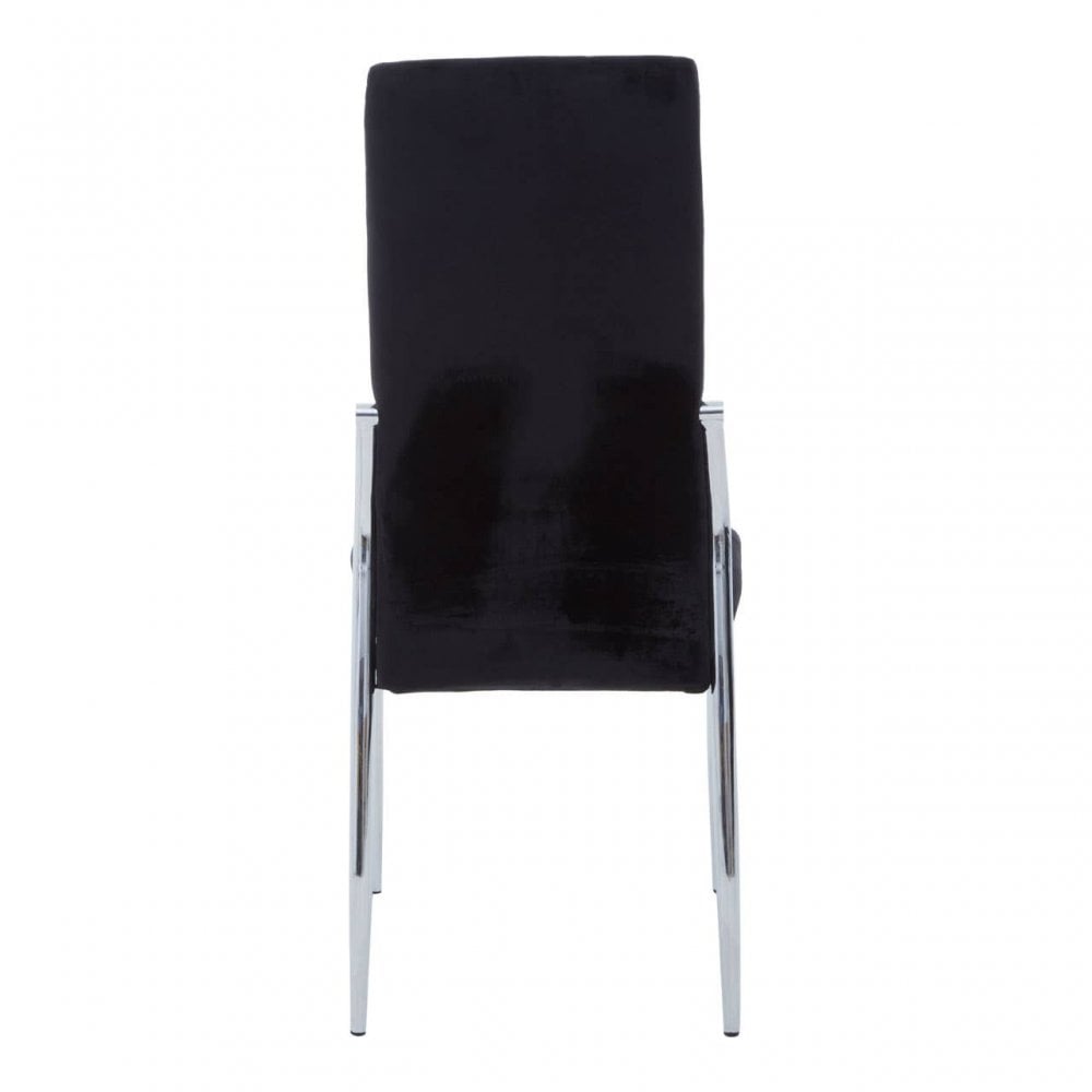 Onyx Black Velvet High Back Dining Chair