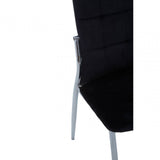 Onyx Black Velvet High Back Dining Chair